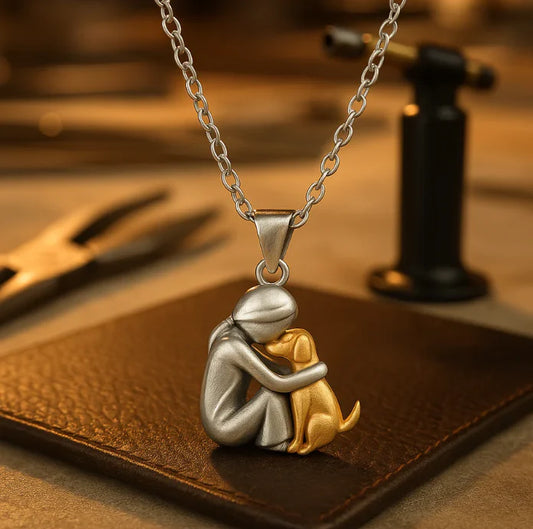 LP | Embrace Dog Pendant Necklace – A Symbol of Love & Loyalty