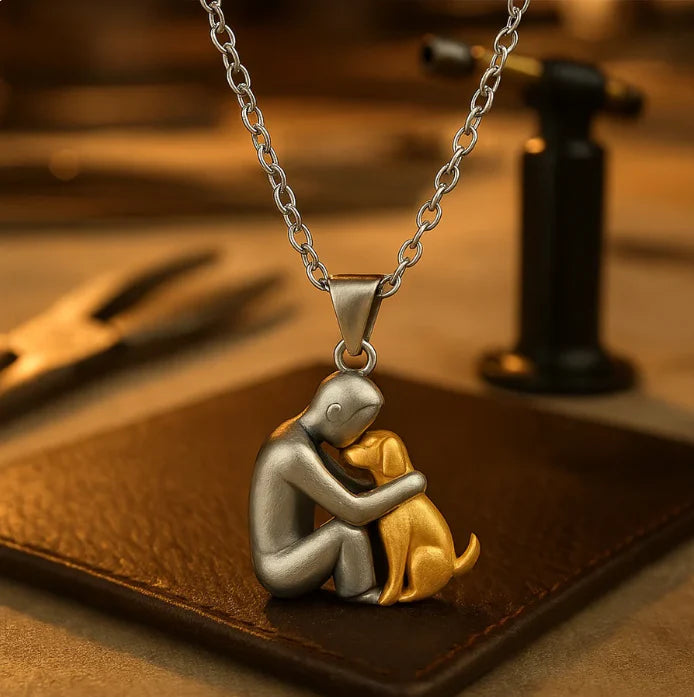 LP | Embrace Dog Pendant Necklace – A Symbol of Love & Loyalty