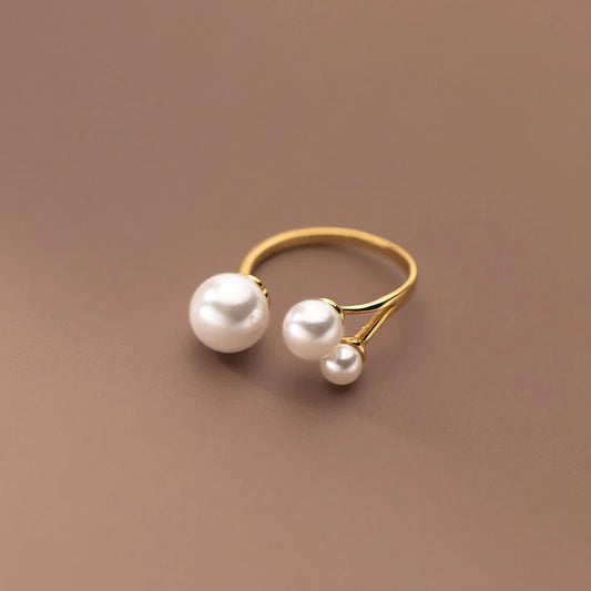LP | Elegant Trio Pearl Ring | 1+1 Free Today