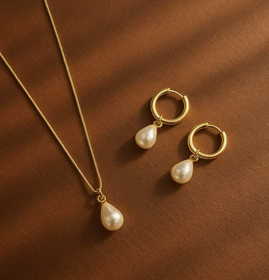 LP | Elegant Pearl Set with Earrings | 1+1 Free Today