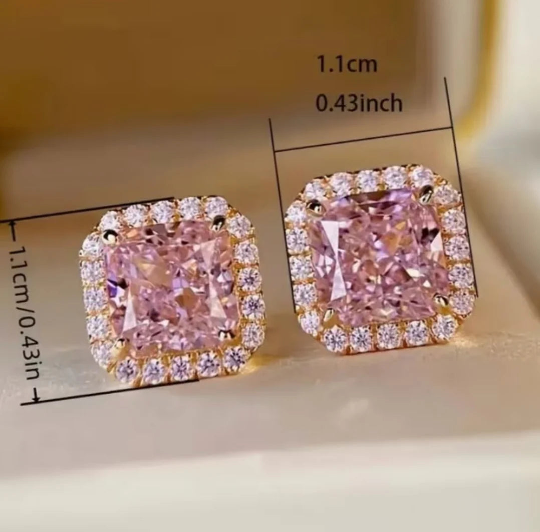 Breast Cancer Awareness | Ribbon Sparkle Earrings | 1+1 Free Today