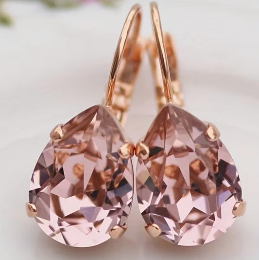 LP | Crystal Soft Pink Earrings| 1+1 Free Today