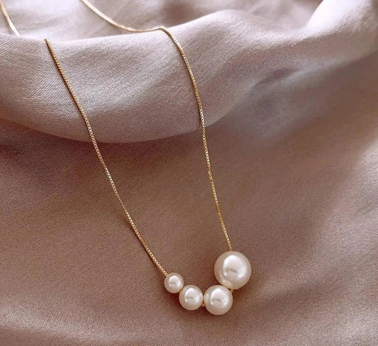 LP | Elegant Gold Necklace with Freshwater Pearls | 1+1 Free Today